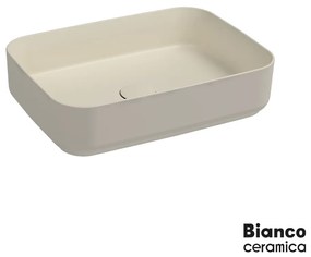 Bianco Ceramica Punto Επιτραπέζιος Πορσελάνινος Νιπτήρας 50x36εκ Ivory Matt