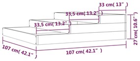 ΖΑΡΝΤΙΝΙΕΡΑ ΓΚΡΙ 107 X 107 X 27 ΕΚ. ΑΠΟ ΜΑΣΙΦ ΞΥΛΟ ΠΕΥΚΟΥ 823915