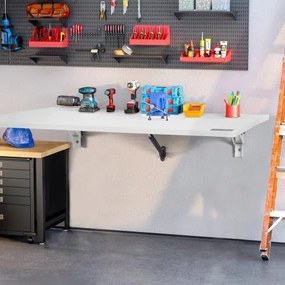 VEVOR Wall Mounted Floating Folding Table Laptop Desk Home Office 31.5 x 23.6 in