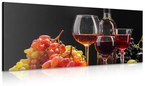 Εικόνα ιταλικό κρασί και σταφύλια - 100x50