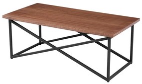 Τραπέζι Σαλονιού HM9469.02 120x60x45,5cm Από Καπλαμά Φράξου Brown-Black Mdf, Metal