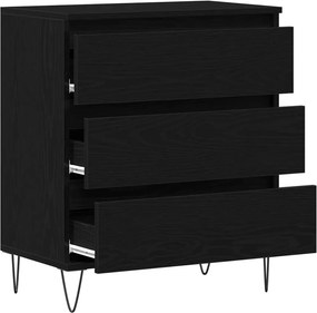 vidaXL Πλαϊνό γραφείο Μαύρη Οξυά 60 x 35 x 70 cm Επεξεργασμένο ξύλο
