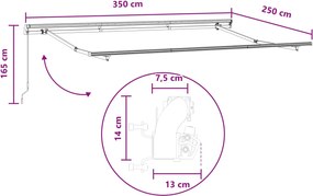vidaXL Σκηνίτσα Αναδιπλούμενη Άμμος 350 x 250 εκ