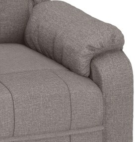 vidaXL Πολυθρόνα Ανακλινόμενη Taupe Υφασμάτινη