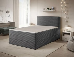Επενδυμένο Κρεβάτι Mitalo-Ανθρακί-140 x 200