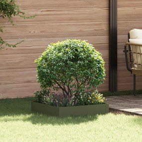 VidaXL Περίγραμμα γκαζόν 60 x 60 x 20 εκ Ατσάλι Λαδί