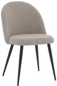 Καρέκλα Graceful Μπουκλέ 093-000019 50x53x83cm Light Grey-Black Μέταλλο,Ύφασμα