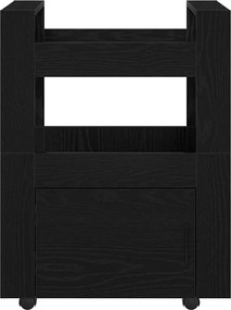 vidaXL Καρότσι Κουζίνας Μαύρη δρυς 60 x 45 x 80 εκ Επεξεργασμένο ξύλο
