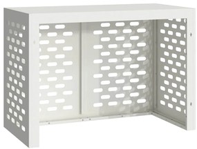 vidaXL Κάλυμμα κλιματιστικού Λευκό 100 x 50 x 70 cm Ατσάλι