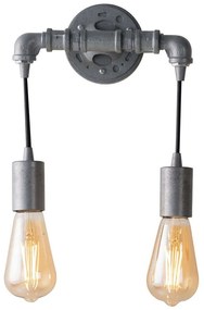 Φωτιστικό Τοίχου - Απλίκα Amarcord I-AMARCORD-AP2 ZN 2xE27 23x26cm Grey Luce Ambiente Design Metal