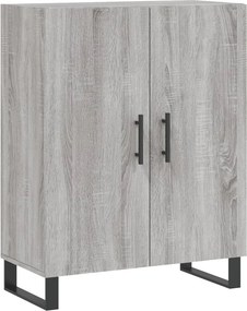 vidaXL Ντουλάπι Γκρι Sonoma 69,5 x 34 x 180 εκ. Επεξεργασμένο Ξύλο