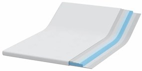 vidaXL Στρώμα επικάλυψης Λευκό 160 x 200 cm Υφασμα Jacquard