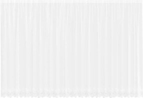 vidaXL Κουρτίνα Δαντέλας με κουρτίνες Λευκό 220 x 600 cm Πολυεστέρας