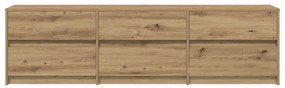 vidaXL Ντουλάπι TV Καφέ 181 x 34 x 50 εκ. Επεξεργασμένο ξύλο