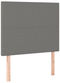 vidaXL Κρεβάτι Boxspring με Στρώμα Σκούρο Γκρι 100x200 εκ. Υφασμάτινο