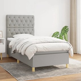 ΚΡΕΒΑΤΙ BOXSPRING ΜΕ ΣΤΡΩΜΑ ΑΝΟΙΧΤΟ ΓΚΡΙ 80X200 ΕΚ. ΥΦΑΣΜΑΤΙΝΟ 3142529