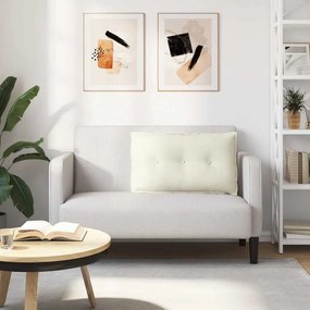 vidaXL Μαξιλάρι Πλάτης Κρεμ 80 x 50 cm Υφασμάτινο Κορντουρά