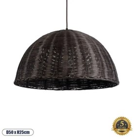 Boho Κρεμαστό Φωτιστικό Οροφής Μονόφωτο 02381 GloboStar-2381-Καφέ 02381