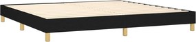 vidaXL Κρεβάτι Boxspring με Στρώμα Μαύρο 200x200 εκ. Υφασμάτινο