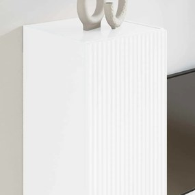 vidaXL Ντουλάπι Τηλεόρασης Τοίχου Λαμπερό Λευκό 30 x 31 x 60 εκ