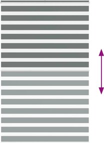 vidaXL Ζέβρα τυφλή Σκούρο Γκρι Πλάτος υφάσματος 145,9 εκ. Πολυεστέρας