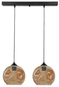 Κρεμαστό Φωτιστικό Οροφής 2xE27 Γυαλί Pop Heronia Lighting-02-0396-Μελί 02-0396