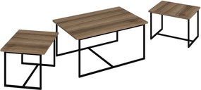 Ζιγκόν (3 Τεμαχίων) Καρυδί FLETES 90x60x42