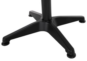 ΤΡΑΠΕΖΙ ΣΤΡΟΓΓΥΛΟ GOSS HM5974.01 ΑΛΟΥΜΙΝΙΟ ΜΑΥΡΟ Φ60x70Υεκ.