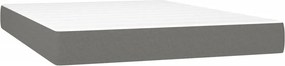 vidaXL Κρεβάτι Boxspring με Στρώμα Σκούρο Γκρι 140x200 εκ Υφασμάτινο