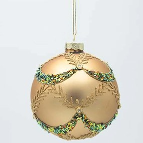 Χριστουγεννιάτικες Μπάλες Πέτρες (Σετ 4Τμχ) 600-47467 10cm Gold