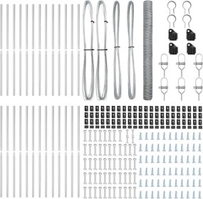 vidaXL Στύλος Περιφράξεων Ασημί 50 x 1,5 m (36 mm νήμα) Ατσάλι