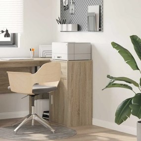 vidaXL Πλαϊνό γραφείο με συρτάρι Δρύς Sonoma 38 x 34 x 75 εκ