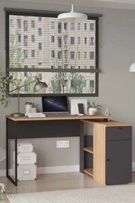 Γραφείο Φυσικό / Ανθρακί GRURAN 129.8x90x70