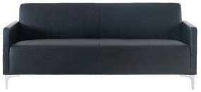 Καναπές Διθέσιος Style Ε948,22 112x71x72cm K/D PU Black Τεχνόδερμα
