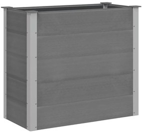 vidaXL Ζαρντινιέρα Υπερυψωμένη Γκρι 100 x 50 x 91 εκ. από WPC