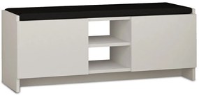 Έπιπλο εισόδου σκαμπό-παπουτσοθήκη ZULLA pakoworld 10 ζεύγων λευκό 110x37x43εκ Model: 119-000816