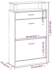 ΠΑΠΟΥΤΣΟΘΗΚΗ ΓΚΡΙ ΣΚΥΡΟΔΕΜΑΤΟΣ 63X24X104 ΕΚ. ΕΠΕΞΕΡΓΑΣΜΕΝΟ ΞΥΛΟ 342565