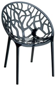 CRYSTAL BLACK TRANSP. ΠΟΛΥΘΡΟΝΑ 59Χ60Χ80εκ. SIESTA 59Χ60Χ80εκ.