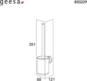 Geesa Tiger Cooper 800229 Inox Black - Επιτοιχο πιγκαλ