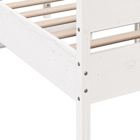 vidaXL Σκελετός Κρεβ. Χωρίς Στρώμα Λευκό 120x190 εκ Μασίφ Πεύκο