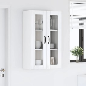 vidaXL Ραφιέρα τοίχου LUCCA Γυαλιστερό Λευκό 60 x 31 x 100 εκ.