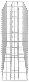 vidaXL Συρματοκιβώτιο-Γλάστρα Υπερυψωμένη 180x30x90 εκ. Γαλβ. Χάλυβας