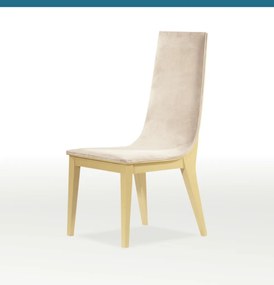 Ξύλινη-βελούδινη καρέκλα Satellite μπεζ-καφέ 97x47,5x48x45,5cm, FAN1234