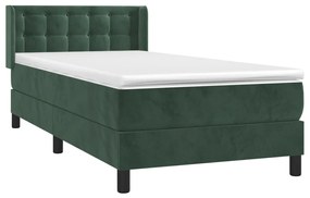 ΚΡΕΒΑΤΙ BOXSPRING ΜΕ ΣΤΡΩΜΑ ΣΚΟΥΡΟ ΠΡΑΣΙΝΟ 80X200 ΕΚ. ΒΕΛΟΥΔΙΝΟ 3131168