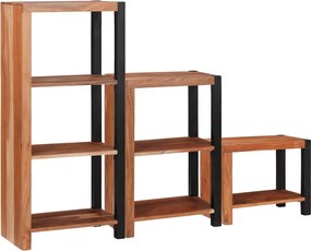 vidaXL Ράφι Βιβλίων 6 επιπέδων 3 τμχ. 50 x 30 x 110 εκ Καφέ