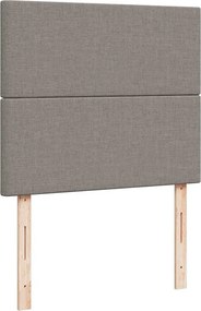 vidaXL Κρεβάτι Boxspring με Στρώμα Taupe 120x200 εκ. Υφασμάτινο