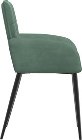 vidaXL Καρέκλες φαγητού 6 pcs Βελούδο Θαλασσί 57 x 50 x 85 εκ.