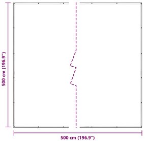 Σαφής μουσαμάς με οπές 5x5 m PVC - Διαφανές