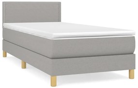 ΚΡΕΒΑΤΙ BOXSPRING ΜΕ ΣΤΡΩΜΑ ΑΝΟΙΧΤΟ ΓΚΡΙ 80X200 ΕΚ. ΥΦΑΣΜΑΤΙΝΟ 3140489