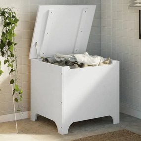 vidaXL Κουτί Αποθήκευσης με Καπάκι RANA Λευκό 60x49x54εκ. Μασίφ Πεύκο